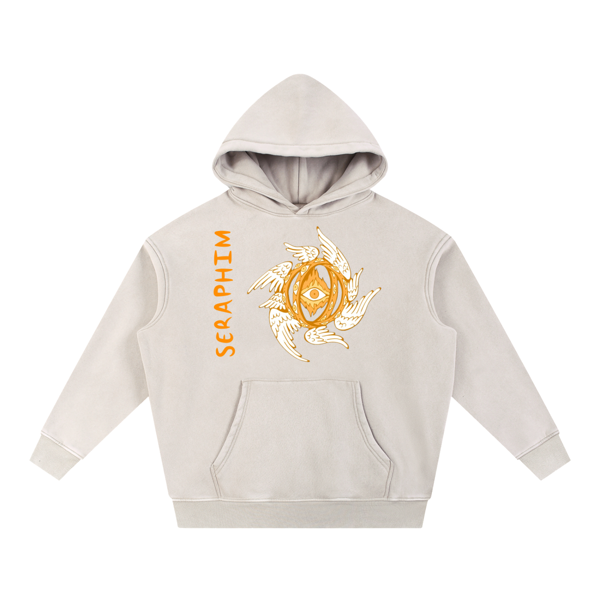 Sweet Lemonade Seraphim Snow Wash Fleece Oversize Hoodie