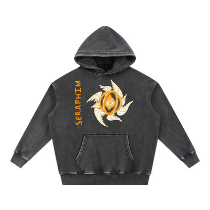 Sweet Lemonade Seraphim Snow Wash Fleece Oversize Hoodie