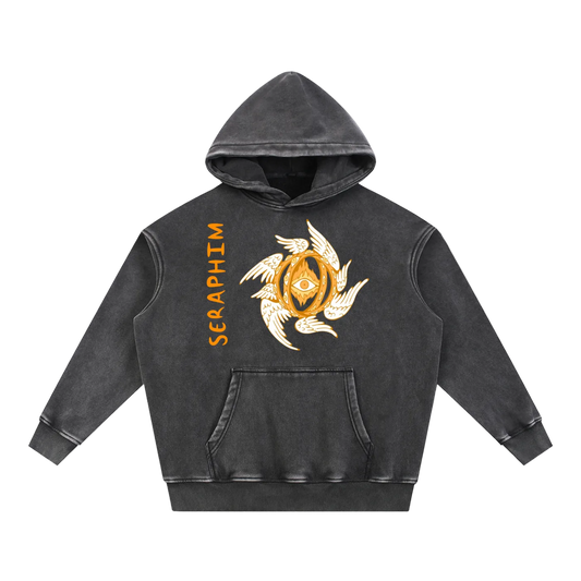 Sweet Lemonade Seraphim Snow Wash Fleece Oversize Hoodie