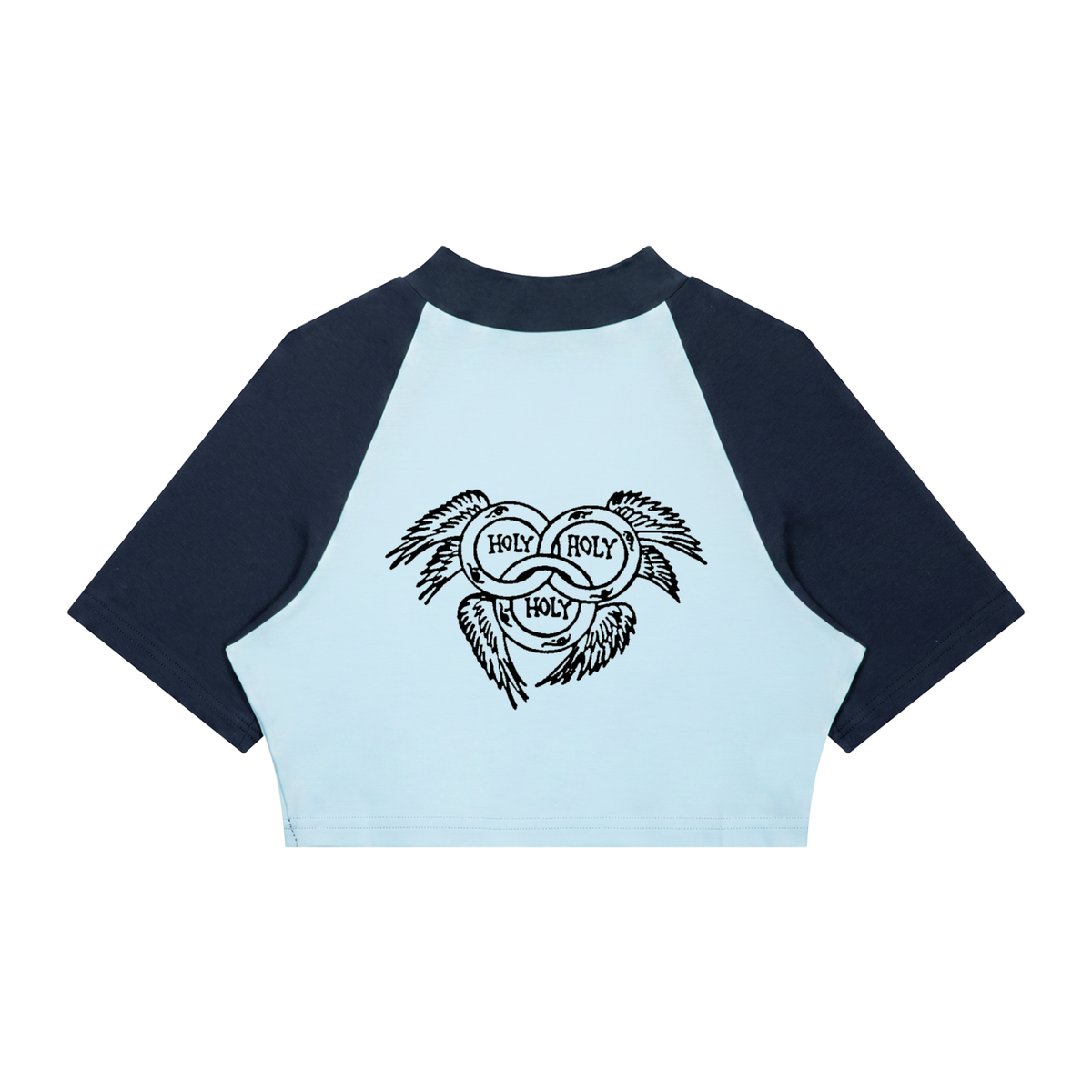 WOMEN OF SERAPHIM Color Block Raglan Crop T-Shirt