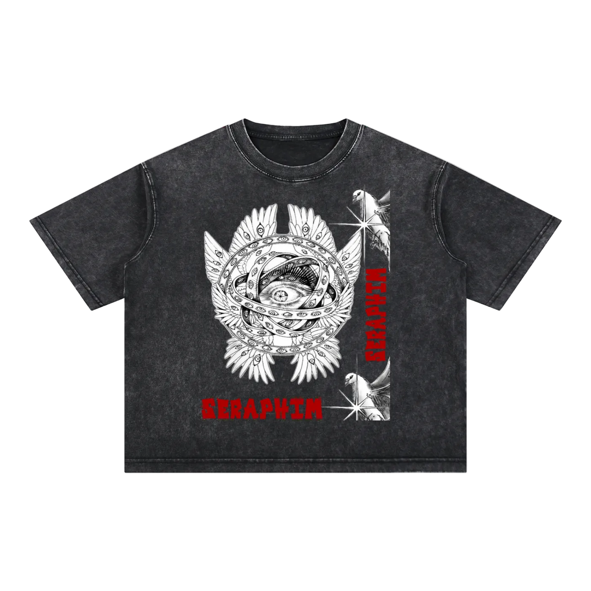 SERAPHIM Mineral Wash Boxy Cotton T-Shirt