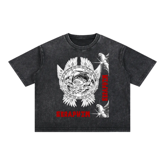 SERAPHIM Mineral Wash Boxy Cotton T-Shirt