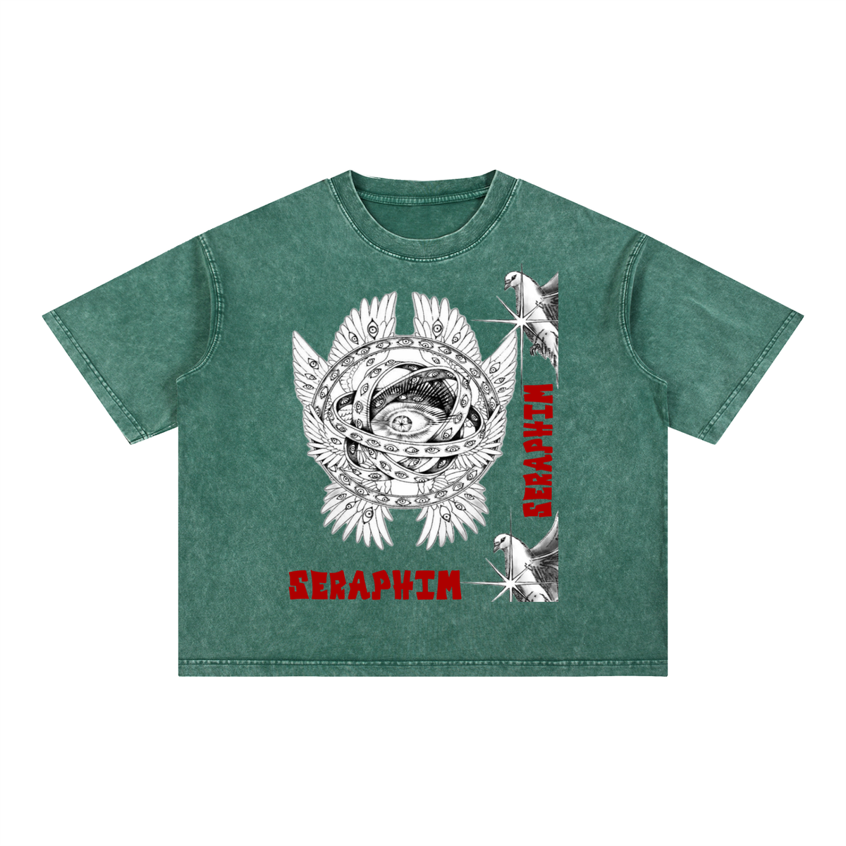 SERAPHIM Mineral Wash Boxy Cotton T-Shirt