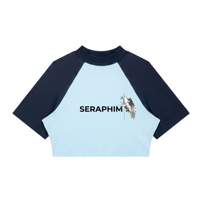 WOMEN OF SERAPHIM Color Block Raglan Crop T-Shirt