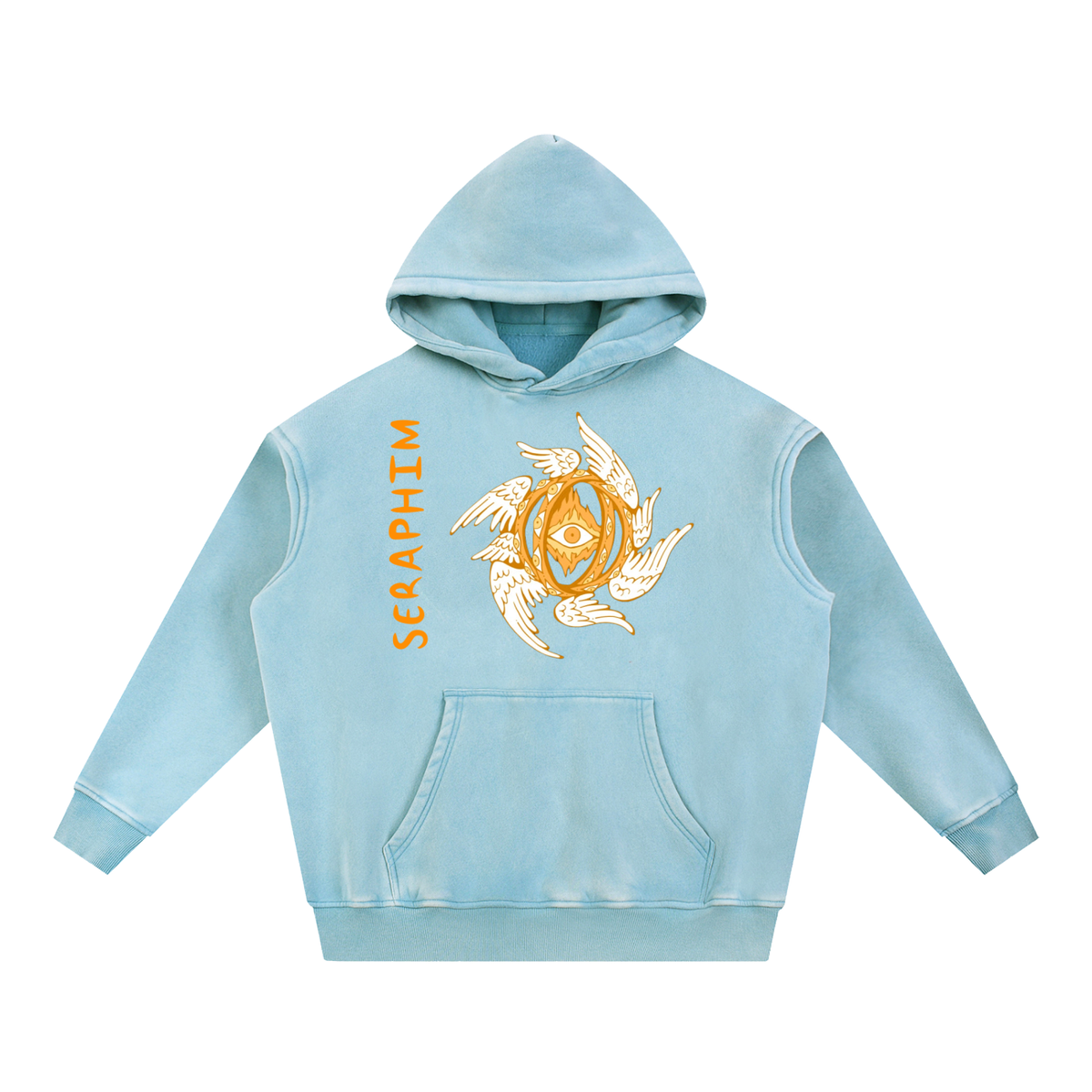 Sweet Lemonade Seraphim Snow Wash Fleece Oversize Hoodie