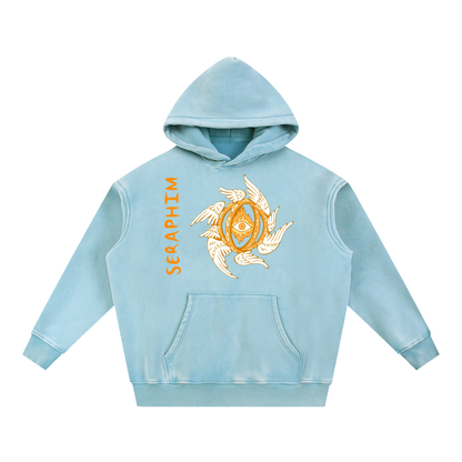 Sweet Lemonade Seraphim Snow Wash Fleece Oversize Hoodie