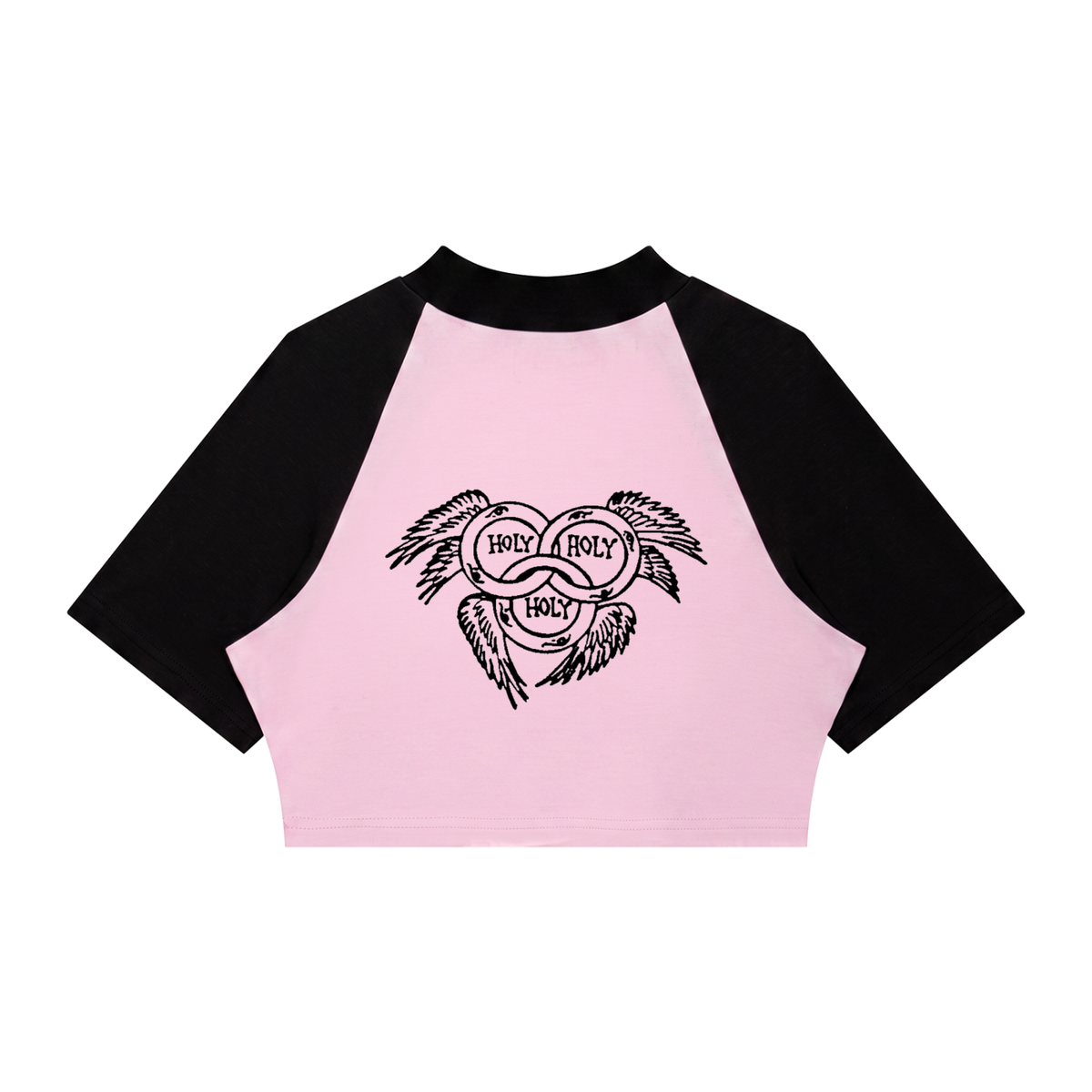 WOMEN OF SERAPHIM Color Block Raglan Crop T-Shirt