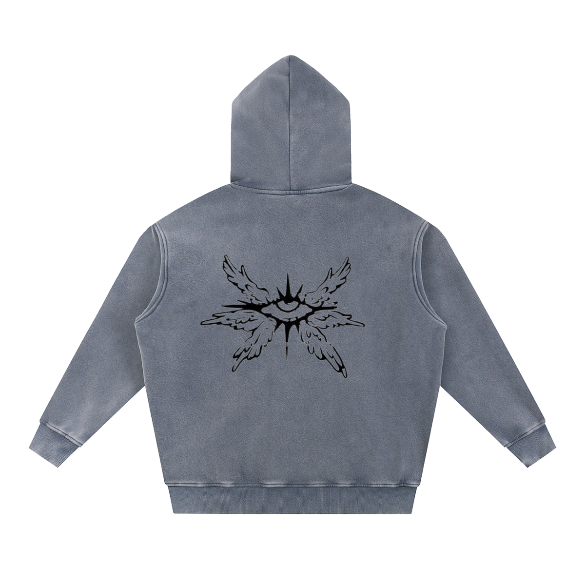 Sweet Lemonade Seraphim Snow Wash Fleece Oversize Hoodie