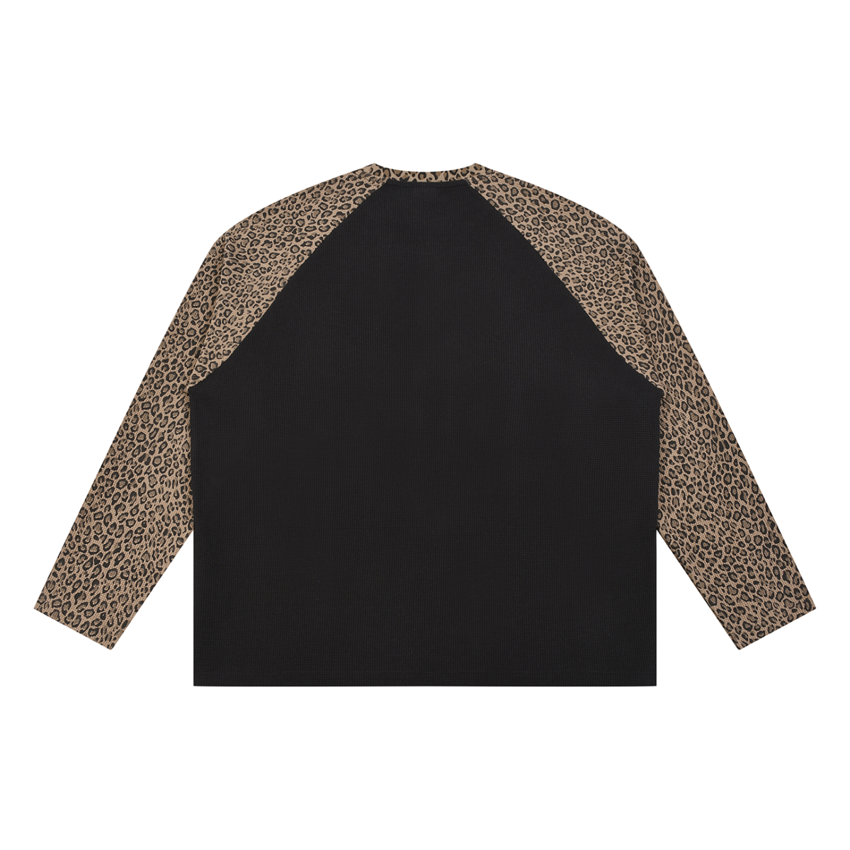 SERAPHIM Unisex Leopard Panel Raglan Sleeve T-Shirt