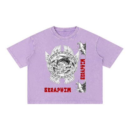 SERAPHIM Mineral Wash Boxy Cotton T-Shirt