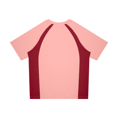 ICE CHERRY RED Unisex Raglan Color Block T-Shirt