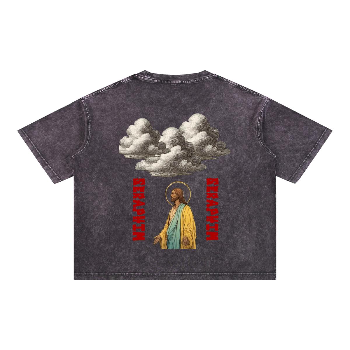 SERAPHIM Mineral Wash Boxy Cotton T-Shirt