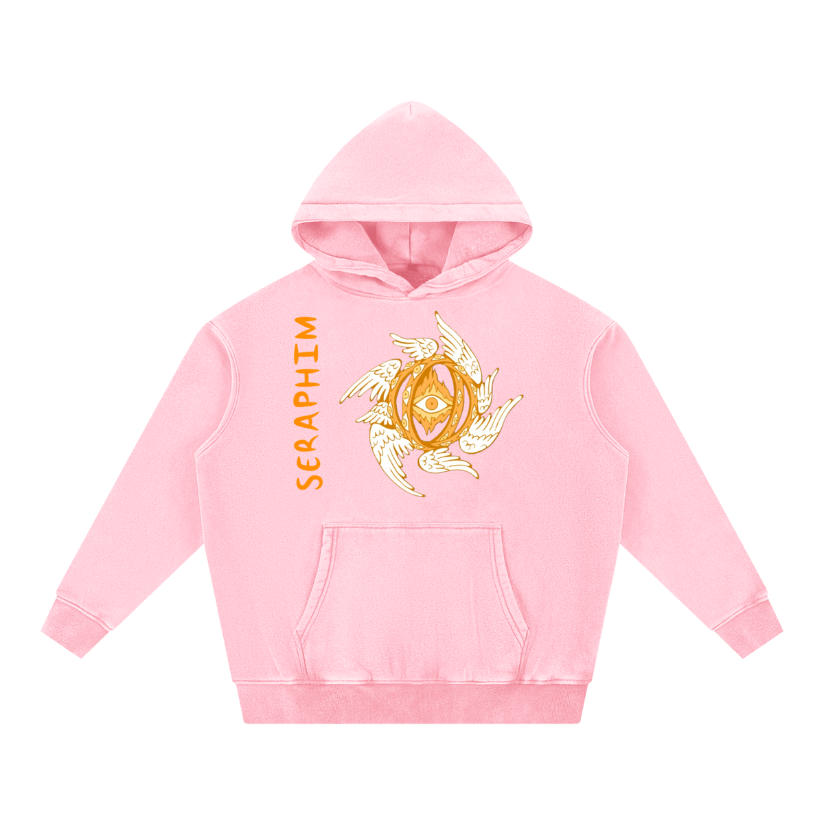 Sweet Lemonade Seraphim Snow Wash Fleece Oversize Hoodie