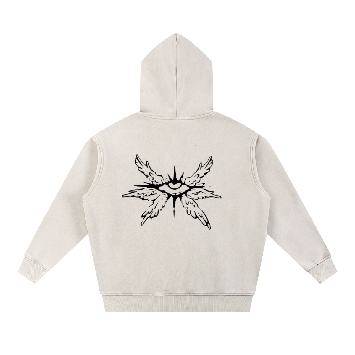 Sweet Lemonade Seraphim Snow Wash Fleece Oversize Hoodie
