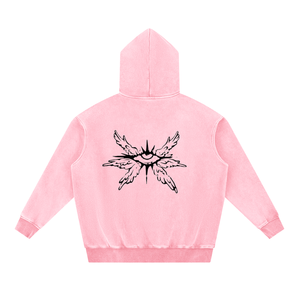 Sweet Lemonade Seraphim Snow Wash Fleece Oversize Hoodie