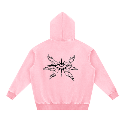 Sweet Lemonade Seraphim Snow Wash Fleece Oversize Hoodie