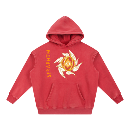 Sweet Lemonade Seraphim Snow Wash Fleece Oversize Hoodie