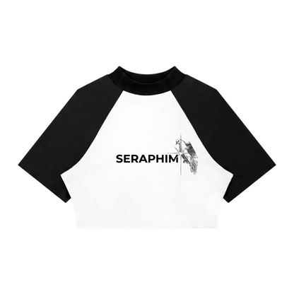 WOMEN OF SERAPHIM Color Block Raglan Crop T-Shirt