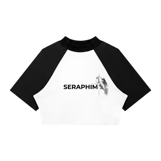 WOMEN OF SERAPHIM Color Block Raglan Crop T-Shirt