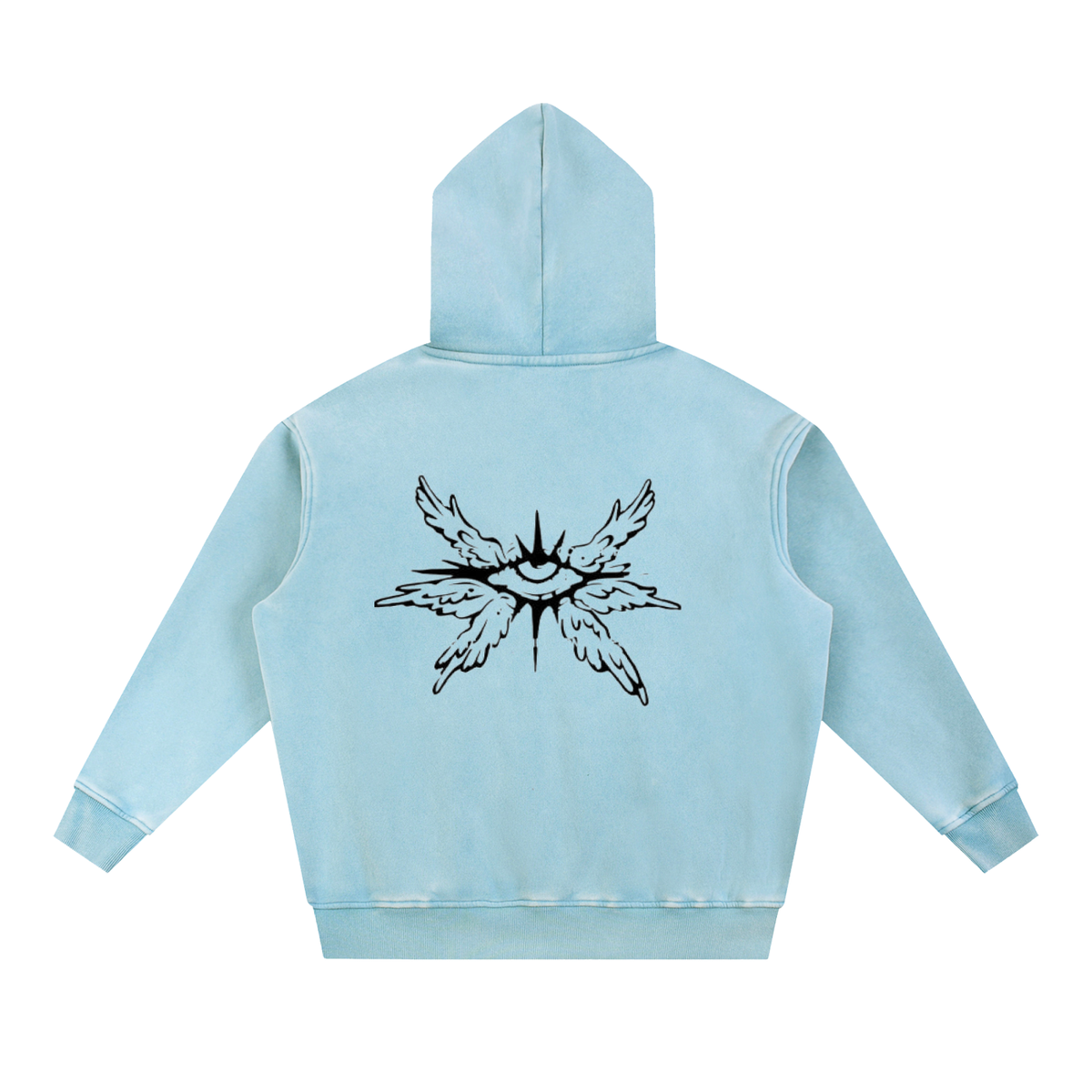 Sweet Lemonade Seraphim Snow Wash Fleece Oversize Hoodie