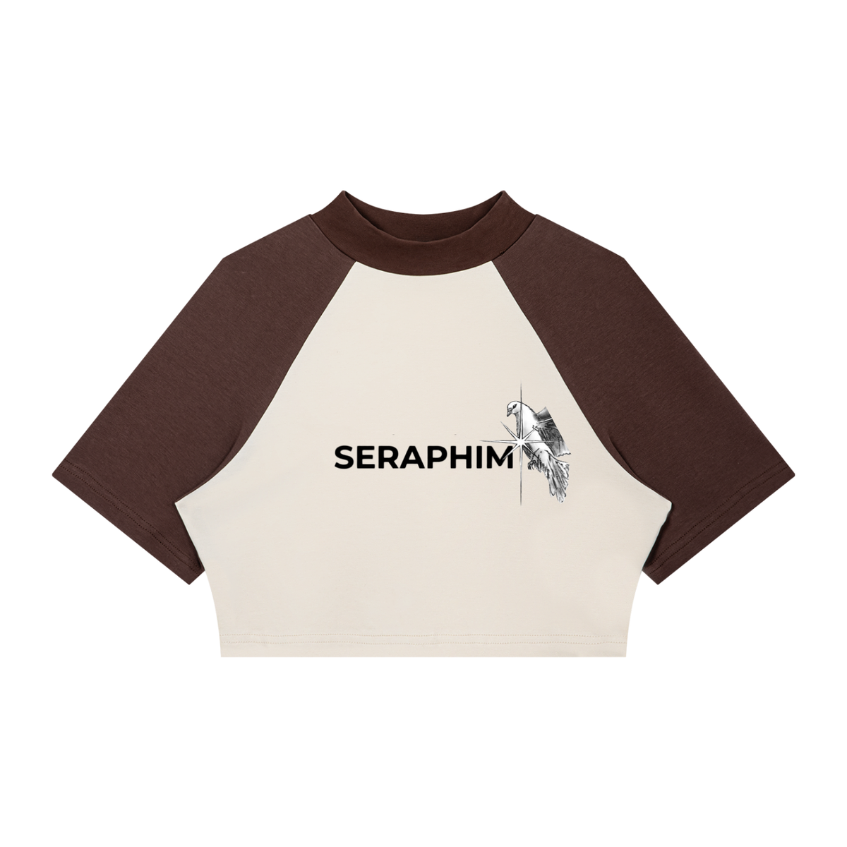 WOMEN OF SERAPHIM Color Block Raglan Crop T-Shirt